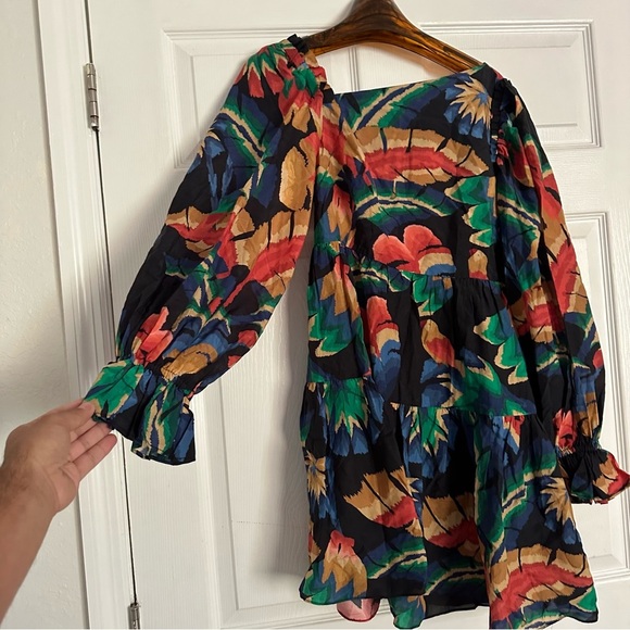 NWT Chevron Forest Black Mini Dress - Picture 3 of 6